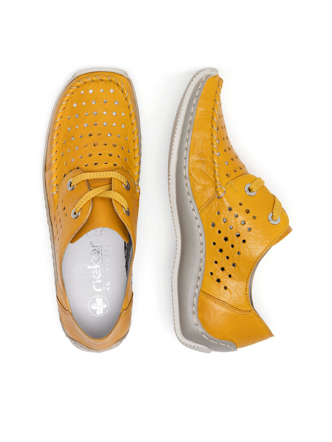 Rieker Pantofi Rieker L1716-68 Galben
