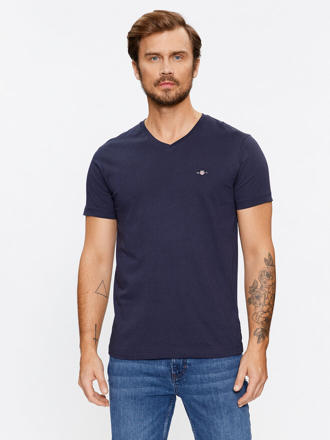 Gant Gant T-Shirt Shield 2003186 Dunkelblau Slim Fit
