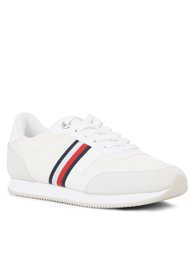 Tommy Hilfiger Tenisice Tommy Hilfiger Essential Stripes Runner FW0FW07450 Bijela
