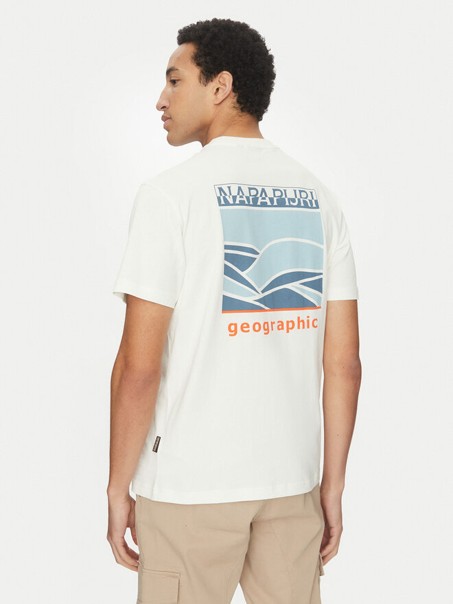 Napapijri Napapijri T-shirt S-Sovana NP0A4IE4 Bijela Regular Fit