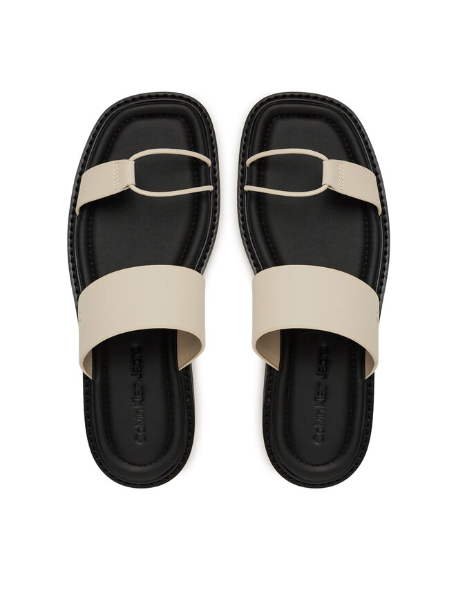 Calvin Klein Jeans Pantoletten Calvin Klein Jeans Rope Sandal Soft Lth Mg YW0YW01864 Écru