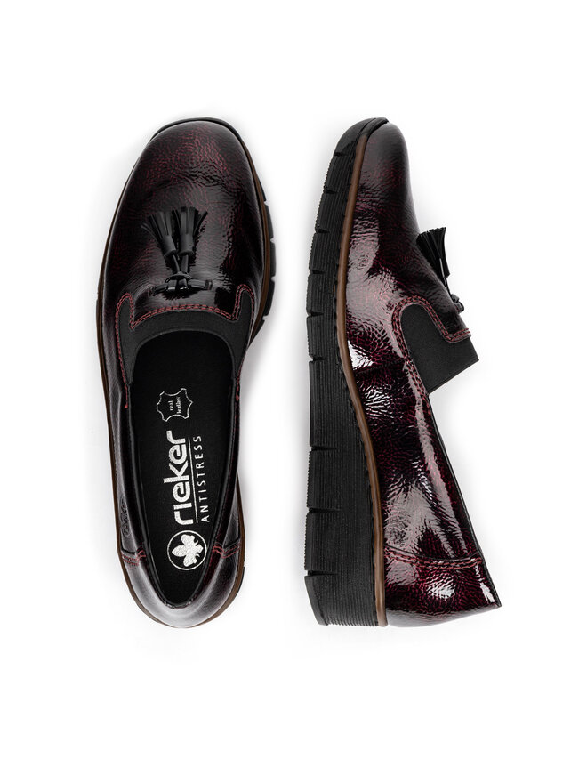 Rieker Nizki čevlji Rieker 53751-35 Bordo rdeča