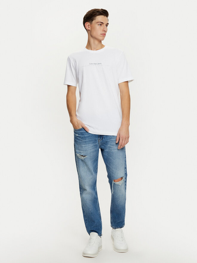 Calvin Klein Jeans Calvin Klein Jeans Camiseta Minimal Logo J30J327075 Blanco Regular Fit