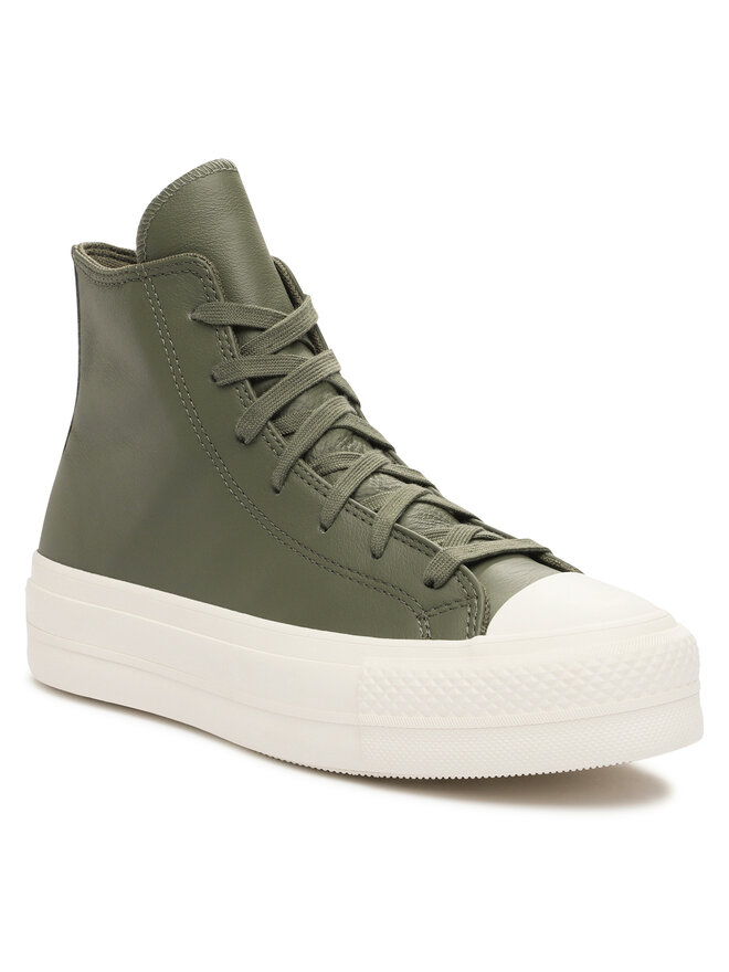 Converse Scarpe da ginnastica Converse Chuck Taylor All Star Lift Platform Leather A07131C Verde