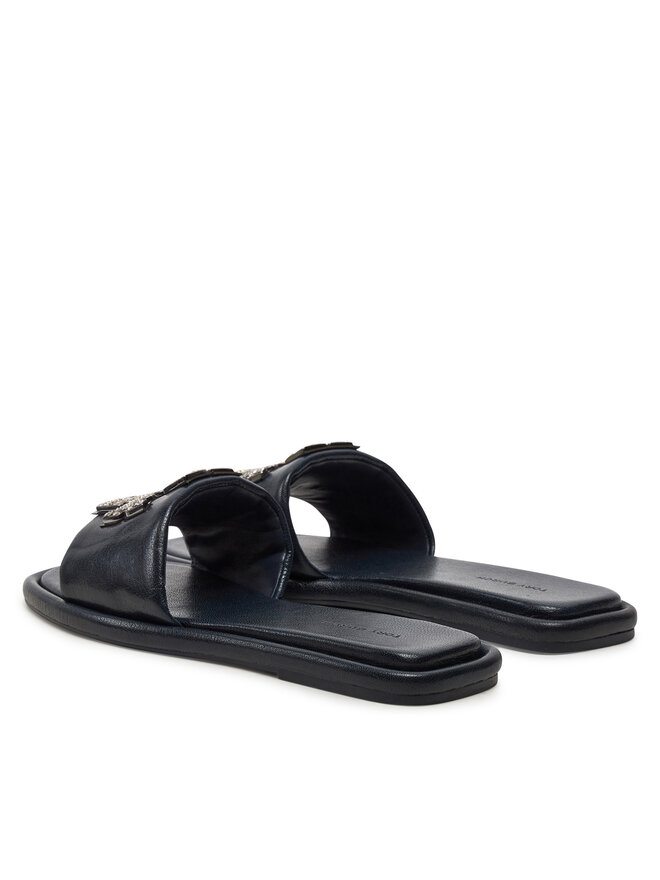 Tory Burch Klapki Tory Burch Double T Deco Sport 158768 Czarny