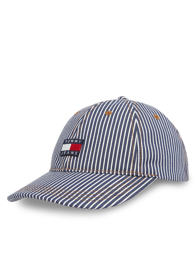 Tommy Jeans Czapka z daszkiem Tommy Jeans Tjm Heritage Stripe Cap AM0AM13358 Granatowy