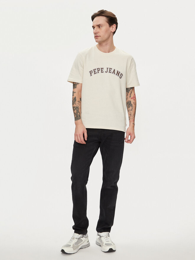 Pepe Jeans Pepe Jeans Marškinėliai Clement PM509220 Smėlio Regular Fit