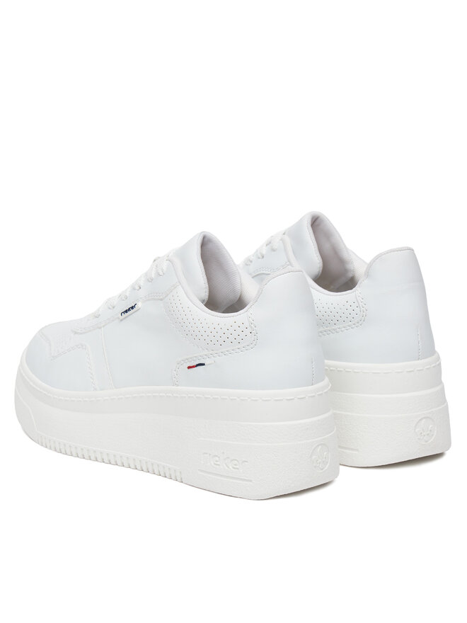 Rieker Sneakersy Rieker M7811-80 Biela