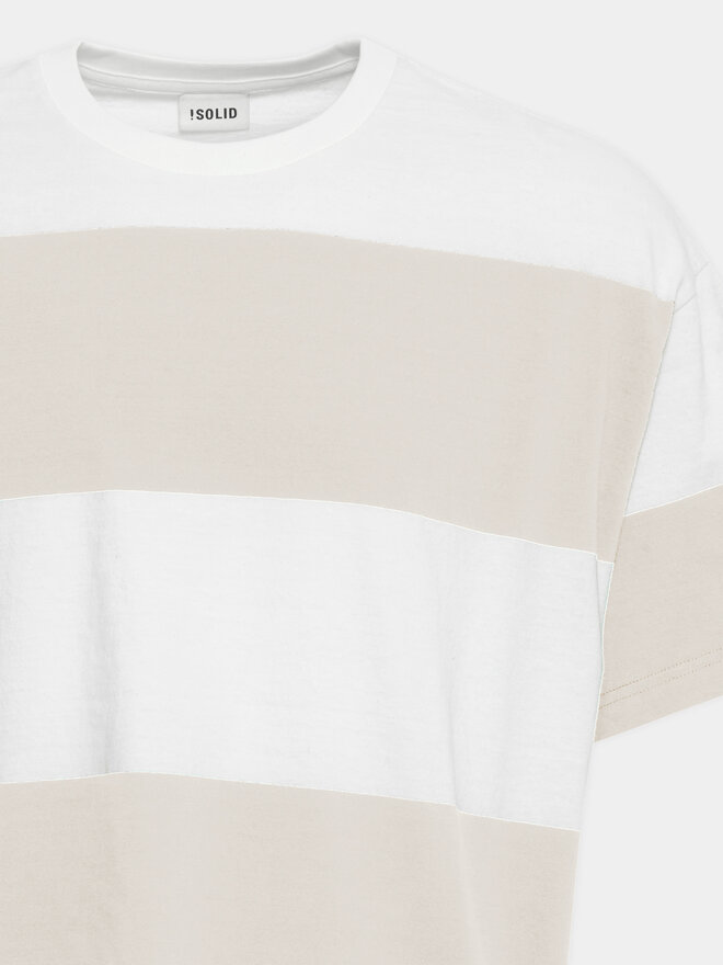 Solid Solid T-shirt Ijam 21108144 Bež Regular Fit