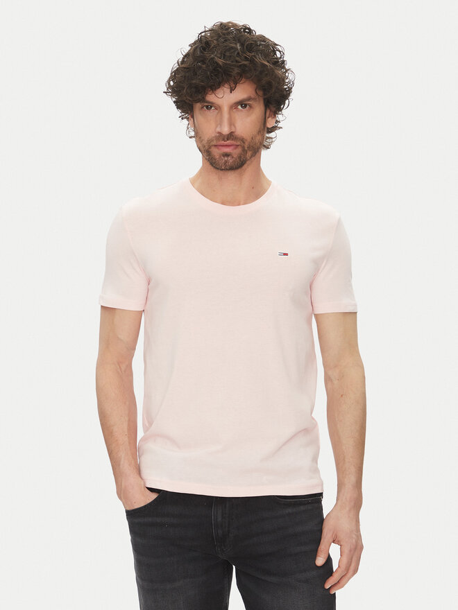 Tommy Jeans Tommy Jeans Marškinėliai DM0DM20363 Rožinė Slim Fit