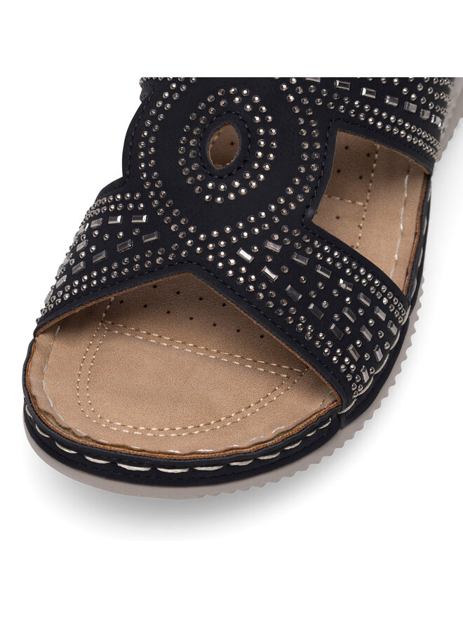 Clara Barson Pantoletten Clara Barson WYL05010-30 Schwarz