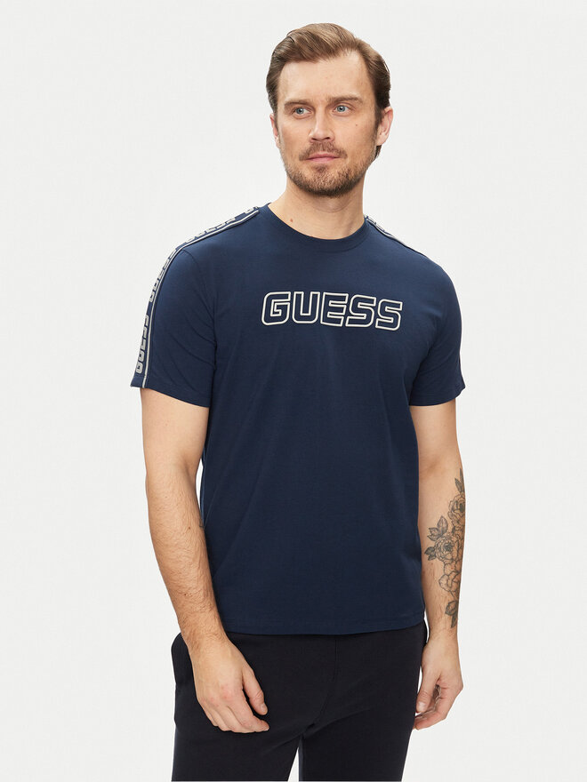Guess Guess Marškinėliai Arlo Z4GI18 J1314 Mėlyna Regular Fit