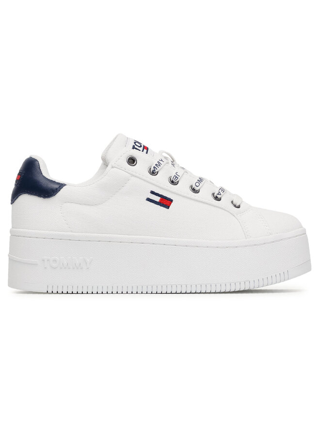 Tommy Jeans Sportcipők Tommy Jeans Iconic Essential Flatform EN0EN01358 Fehér