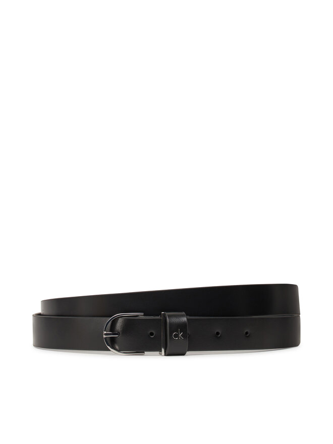 Calvin Klein Pasek Damski Calvin Klein Ck Metal Loop Round Buckle 2.5 K60K613147 Czarny