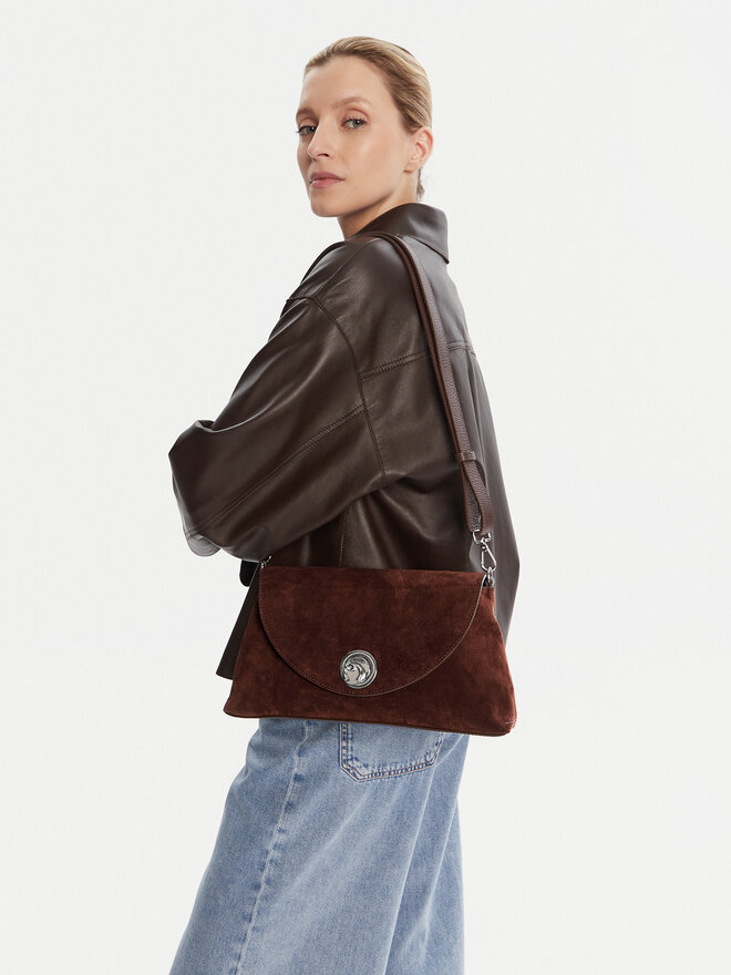 Coccinelle Handtasche Coccinelle Toc Coccinellenikla Suede Bim E1 TOC 12 01 01 Braun