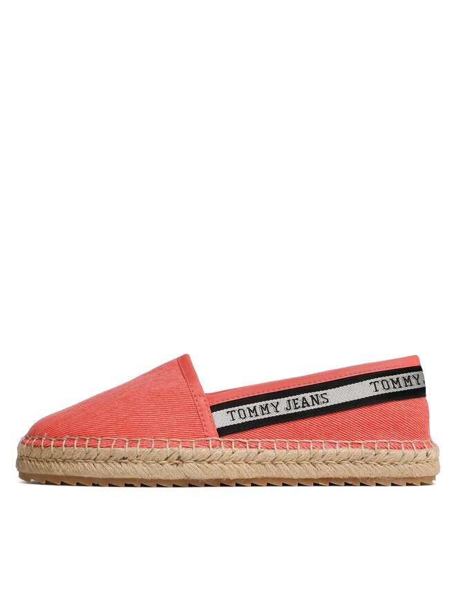 Tommy Jeans Еспадрили Tommy Jeans Tjw Flatform Webbing Espadrille EN0EN02362 Коралов
