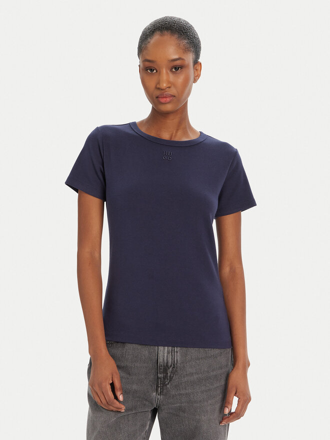 HUGO HUGO Camiseta Deloris 50512002 Azul marino Regular Fit