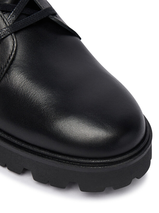Tommy Hilfiger Schnürschuhe Tommy Hilfiger TH Stud Leather Lace-Up Boot FW0FW09571 Schwarz