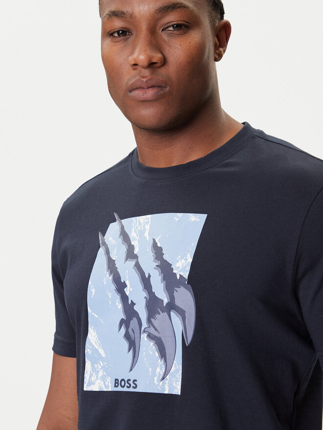 BOSS BOSS Camiseta Te_Animali 50546362 Azul marino Regular Fit