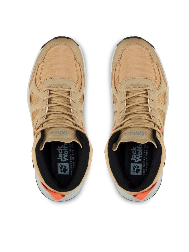 Jack Wolfskin Trekingová obuv Jack Wolfskin Woodland 2 Texapore Mid W 4051331 Béžová