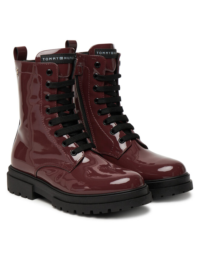 Tommy Hilfiger Trappers Tommy Hilfiger Lace-Up Bootie T4A5-34025-0775 D Vișiniu