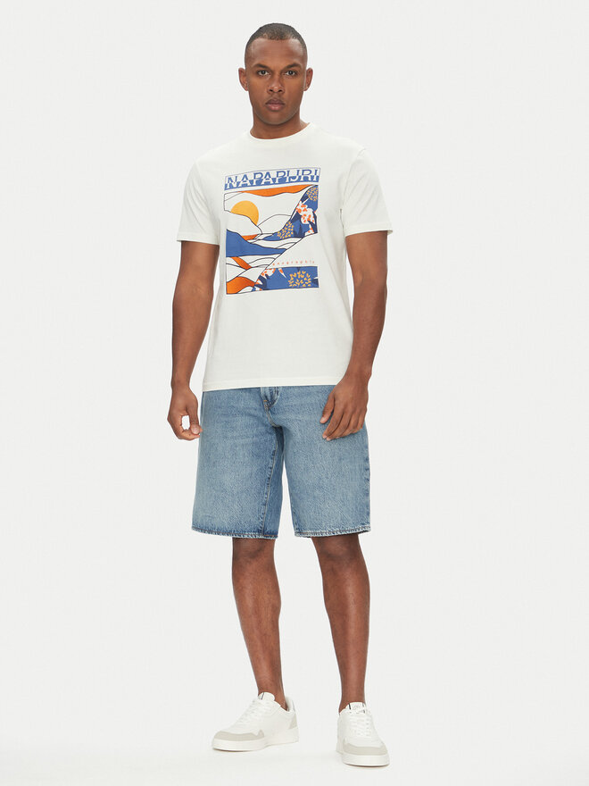 Napapijri Napapijri Camiseta S-Valdor NP0A4IE6 Écru Regular Fit