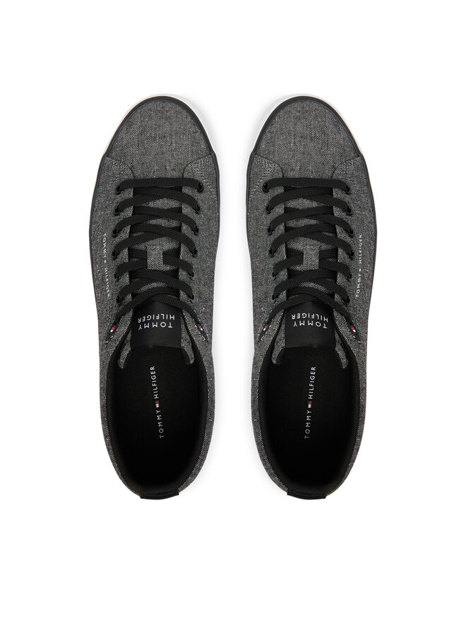 Tommy Hilfiger Sneakers aus Stoff Tommy Hilfiger Th Hi Vulc Core Low Chambray FM0FM05818 Grau