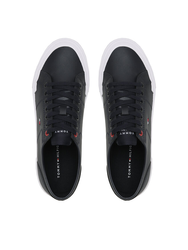 Tommy Hilfiger Tenisówki Tommy Hilfiger Core Corporate Vulc Leather FM0FM04561 Granatowy