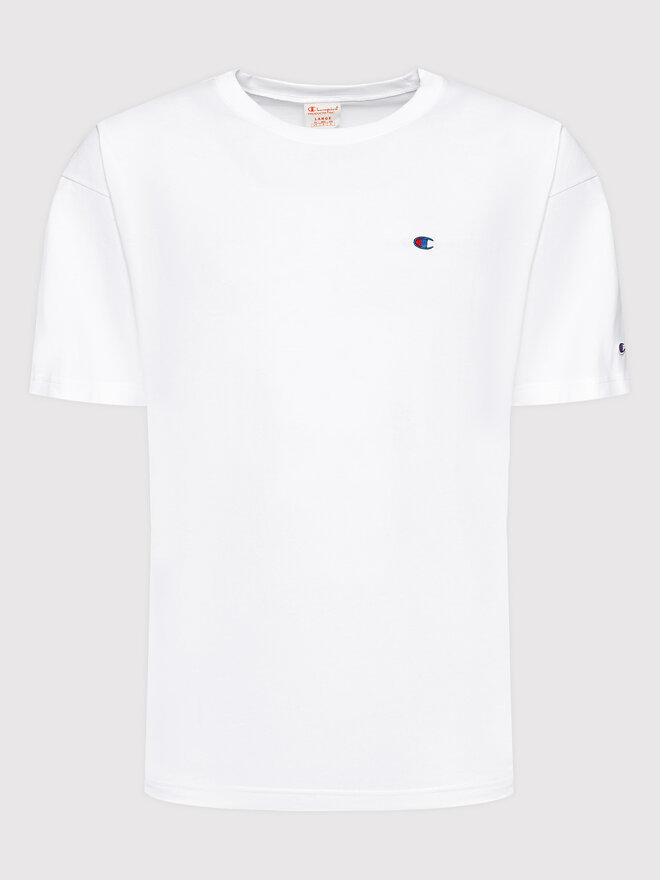 Champion Champion Marškinėliai Small C Logo 216548 Balta Muscle Fit