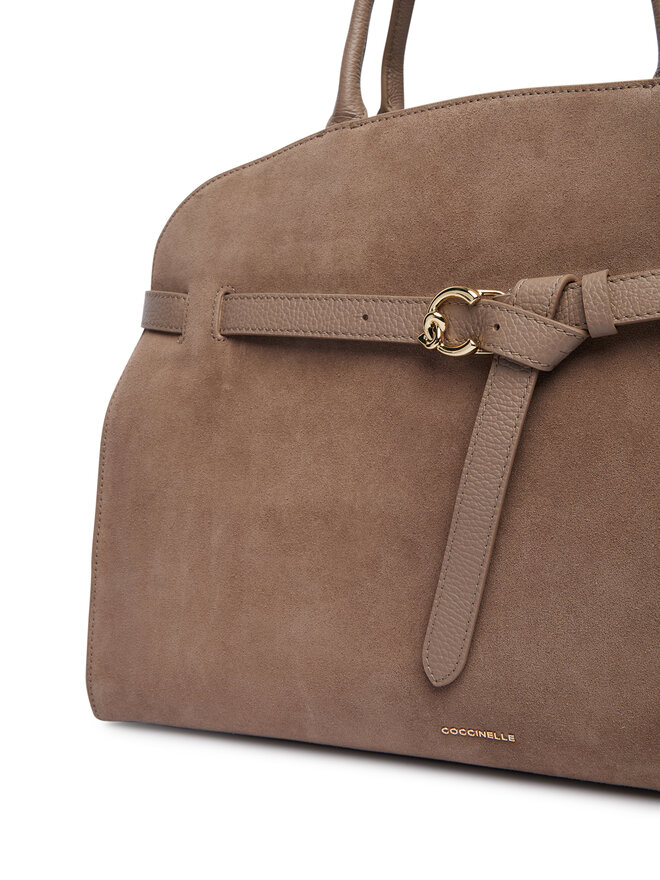 Coccinelle Handtasche Coccinelle TLB Coccinellesabine Suede Bi E1 TLB 18 01 01 Dunkelbeige