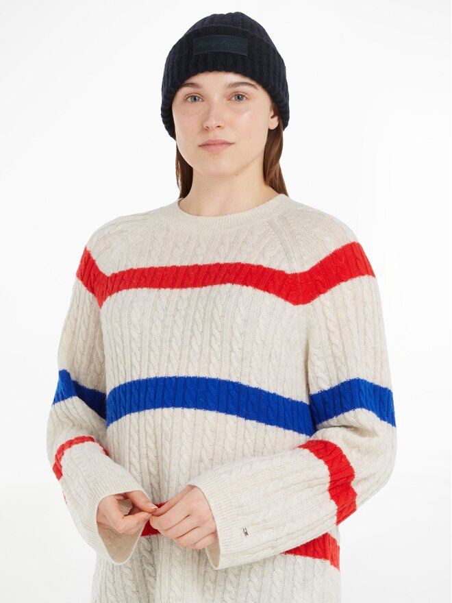 Tommy Hilfiger Gorro Tommy Hilfiger Twist AW0AW15325 Azul marino
