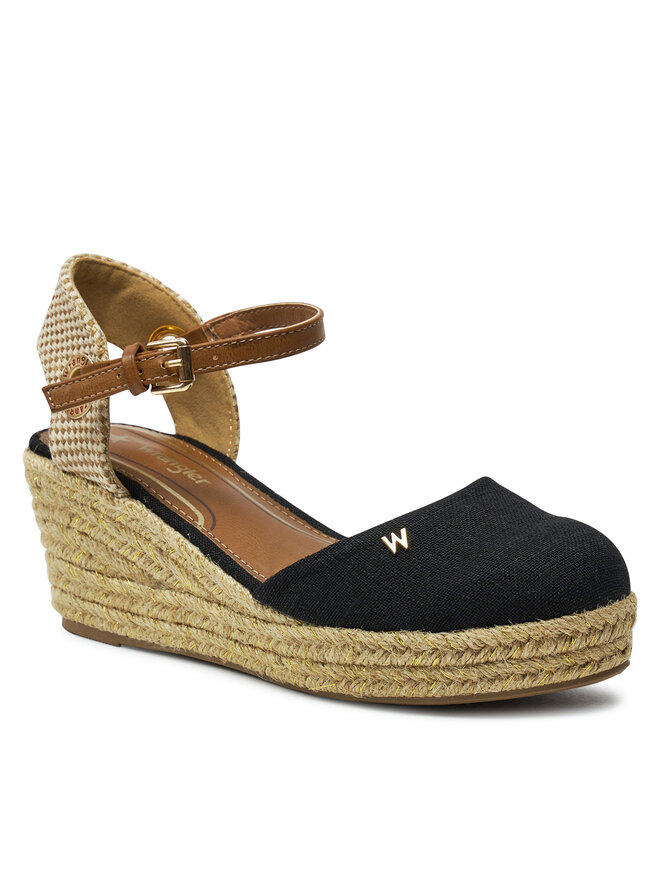 Wrangler Espadryle Wrangler Bela Women Semi Wedge 20241055 Czarny