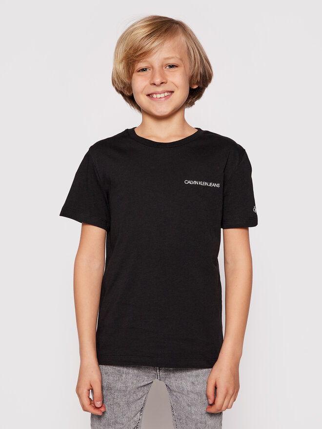 Calvin Klein Jeans Calvin Klein Jeans T-Shirt Chest Logo IB0IB00456 Μαύρο Regular Fit