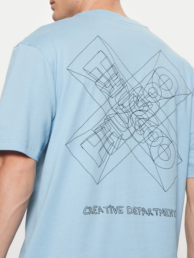 HUGO HUGO T-Shirt Nufrancos 50532095 Μπλε Regular Fit