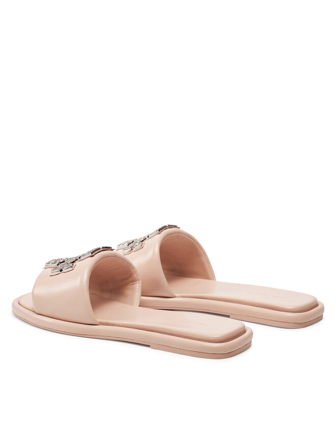 Tory Burch Klapki Tory Burch Double T Deco Sport Slide 158768 Różowy