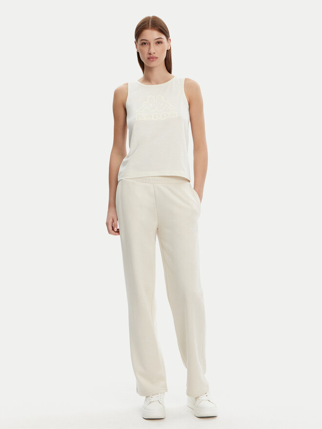 Kappa Kappa Marškinėliai Logo Gria 382129W Écru Regular Fit