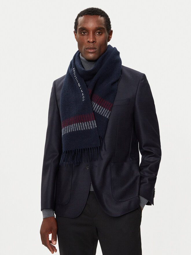 Tommy Hilfiger Šál Tommy Hilfiger Corporate AM0AM12832 Tmavomodrá