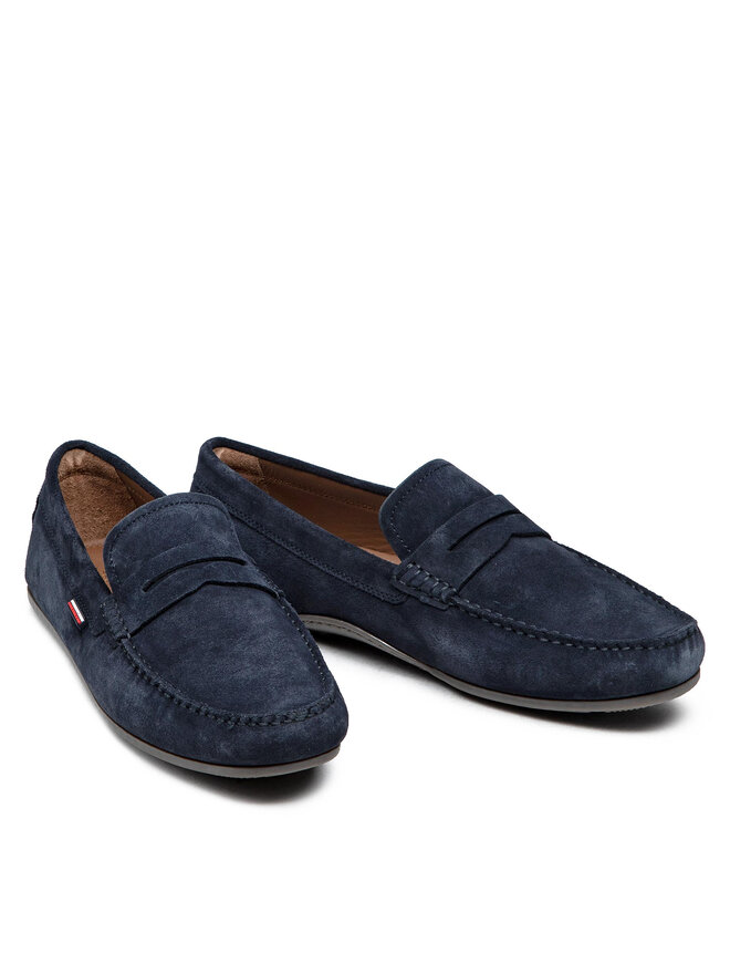 Tommy Hilfiger Mocassini Tommy Hilfiger Classic Suede Penny Loafer FM0FM02725 Blu scuro
