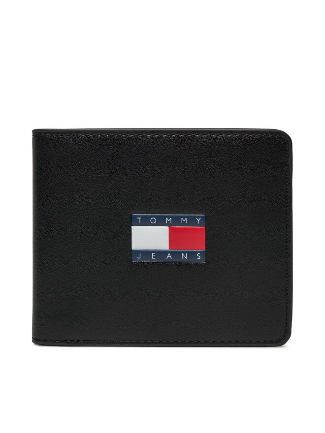 Tommy Jeans Nagyméretű férfi pénztárca Tommy Jeans Tjm Archive Leather Cc Coin AM0AM12441 Fekete