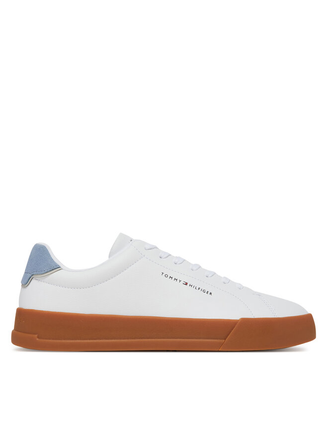 Tommy Hilfiger Αθλητικά Tommy Hilfiger Th Court Lth Detail Ess FM0FM05367 Λευκό