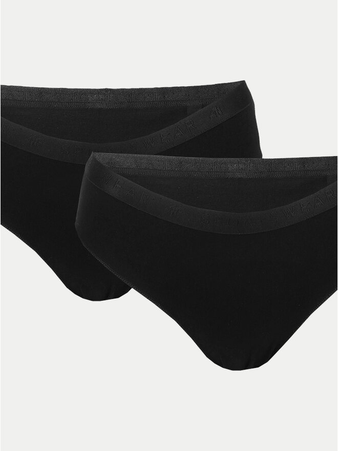 4F 4F 2er-Set klassische Damenslips 4FWMM00UPTSF025 Schwarz
