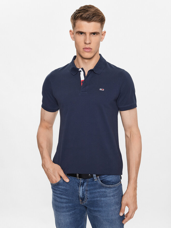 Tommy Jeans Tommy Jeans Polo marškinėliai DM0DM15370 Tamsiai mėlyna Slim Fit