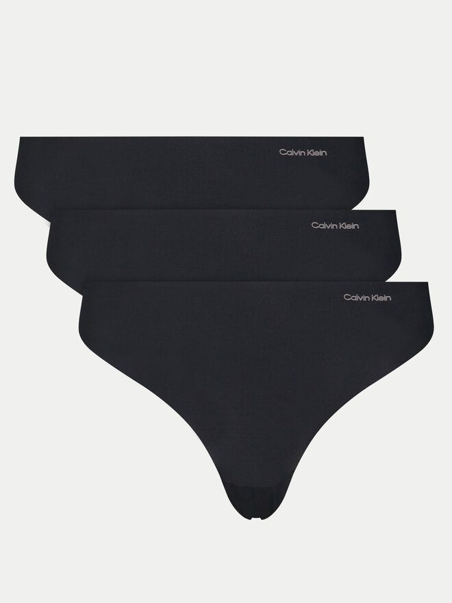 Calvin Klein Underwear Calvin Klein Underwear Набір з 3 пар стрінгів 000QD3558E Чорний