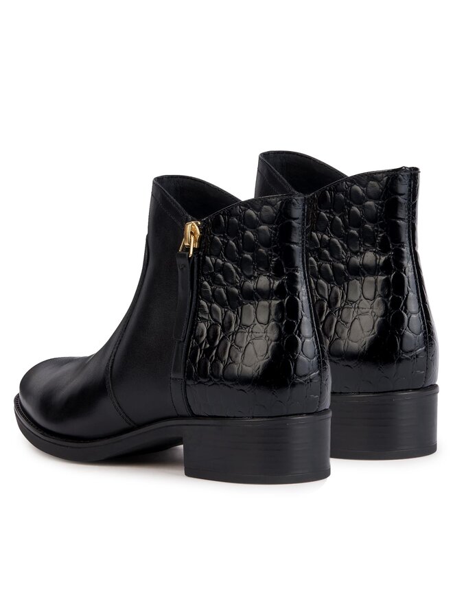 Geox Īsie zābaki Geox D Felicity D36G1C 04340 C9999 Melns