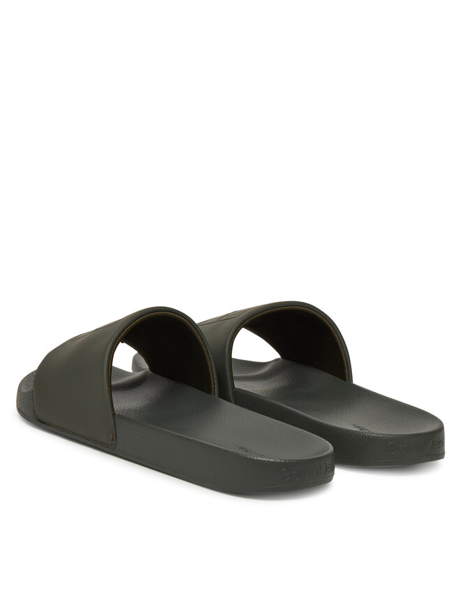 Calvin Klein Şlapi Calvin Klein Pool Slide W/ Ck Square HM0HM01754 Verde