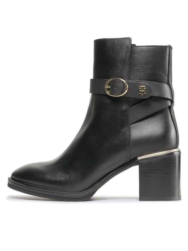 Tommy Hilfiger Ботильйони Tommy Hilfiger Belt Heeled FW0FW06766 Чорний