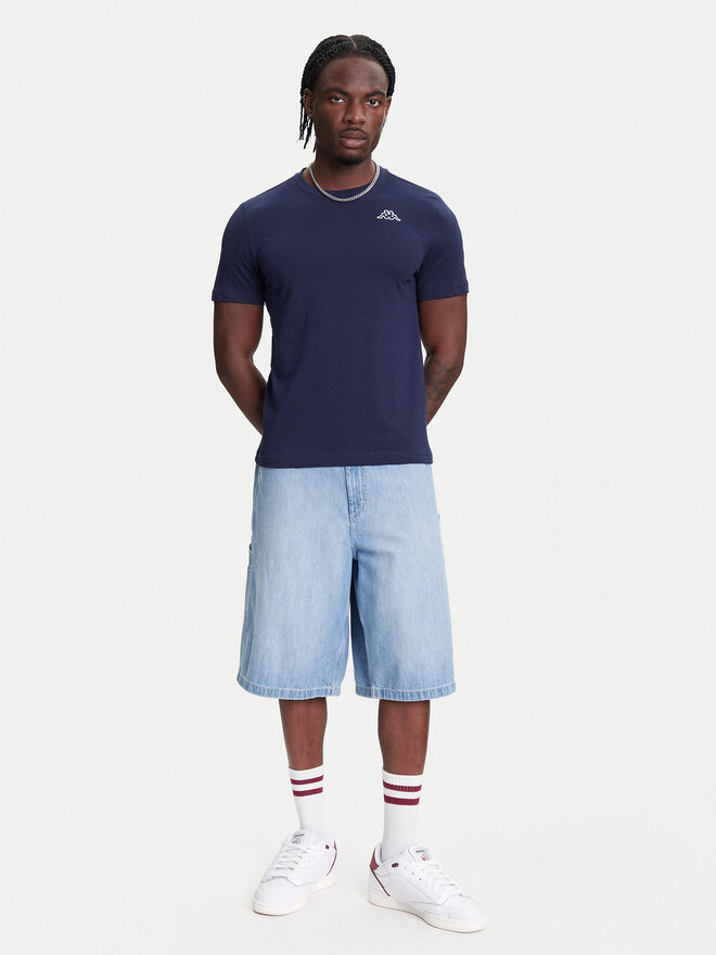 Kappa Kappa T-Shirt Logo Korpo Cafers 304J150 Violett Slim Fit