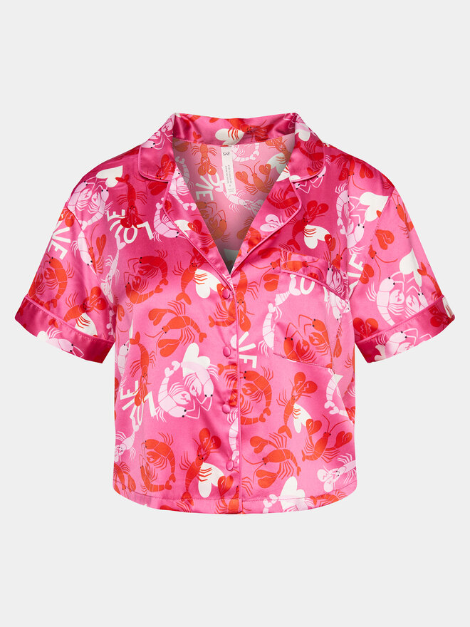 Hunkemöller Hunkemöller Camiseta de pijama Peppers 205076 Rosa Relaxed Fit