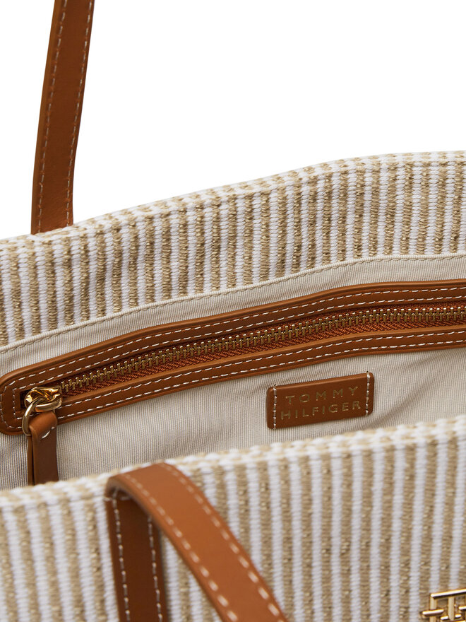 Tommy Hilfiger Bolso Tommy Hilfiger Th Premium Beach Le Tote AW0AW17418 Beis