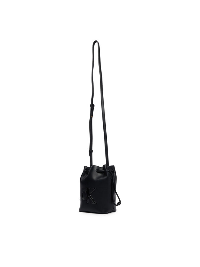 Calvin Klein Handtasche Calvin Klein Bold Ck Mini Bucket Crossbody LV04F3870G Schwarz
